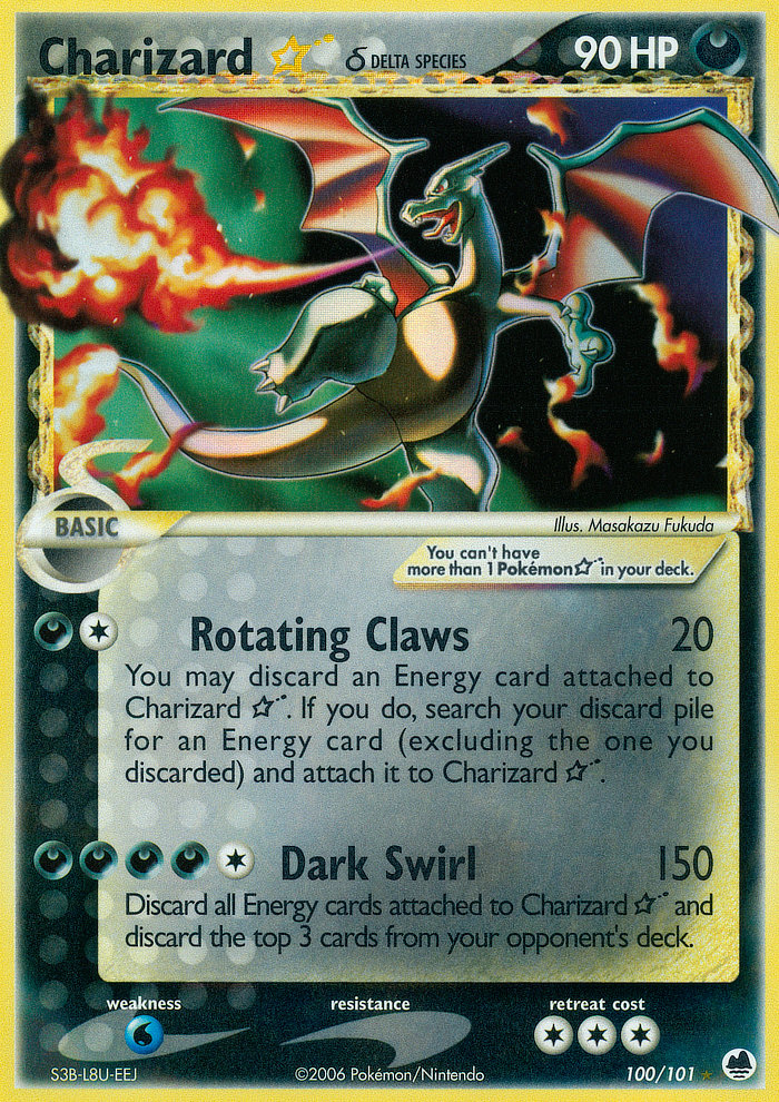 EX Dragon Frontiers Charizard Gold Star