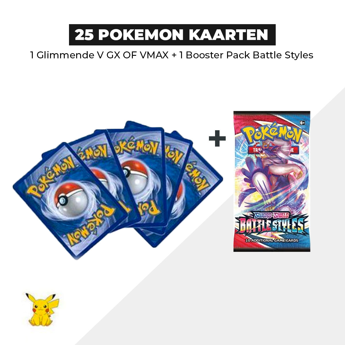 25 Pokémon Kaarten Bundel + 1 Battle Styles Booster pack